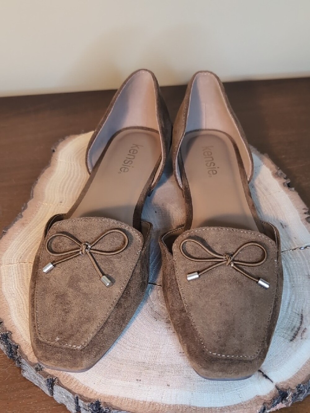 Kensie Brown Suede D'Orsay Loafers - Picture 3 of 11